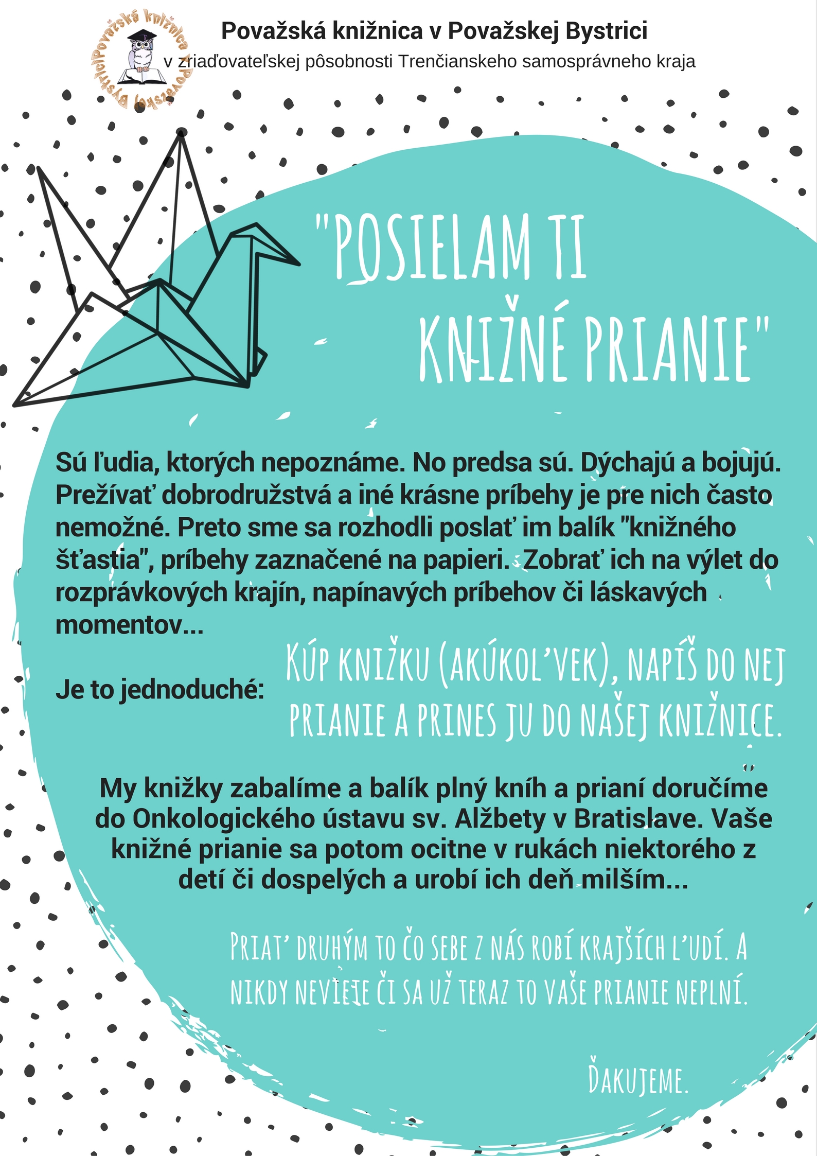 POSIELAM TI KNIŽNÉ PRIANIE