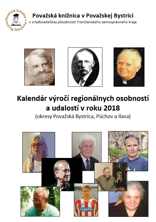 Kalendár výročí regionálnych osobností a udalosti v roku 2018