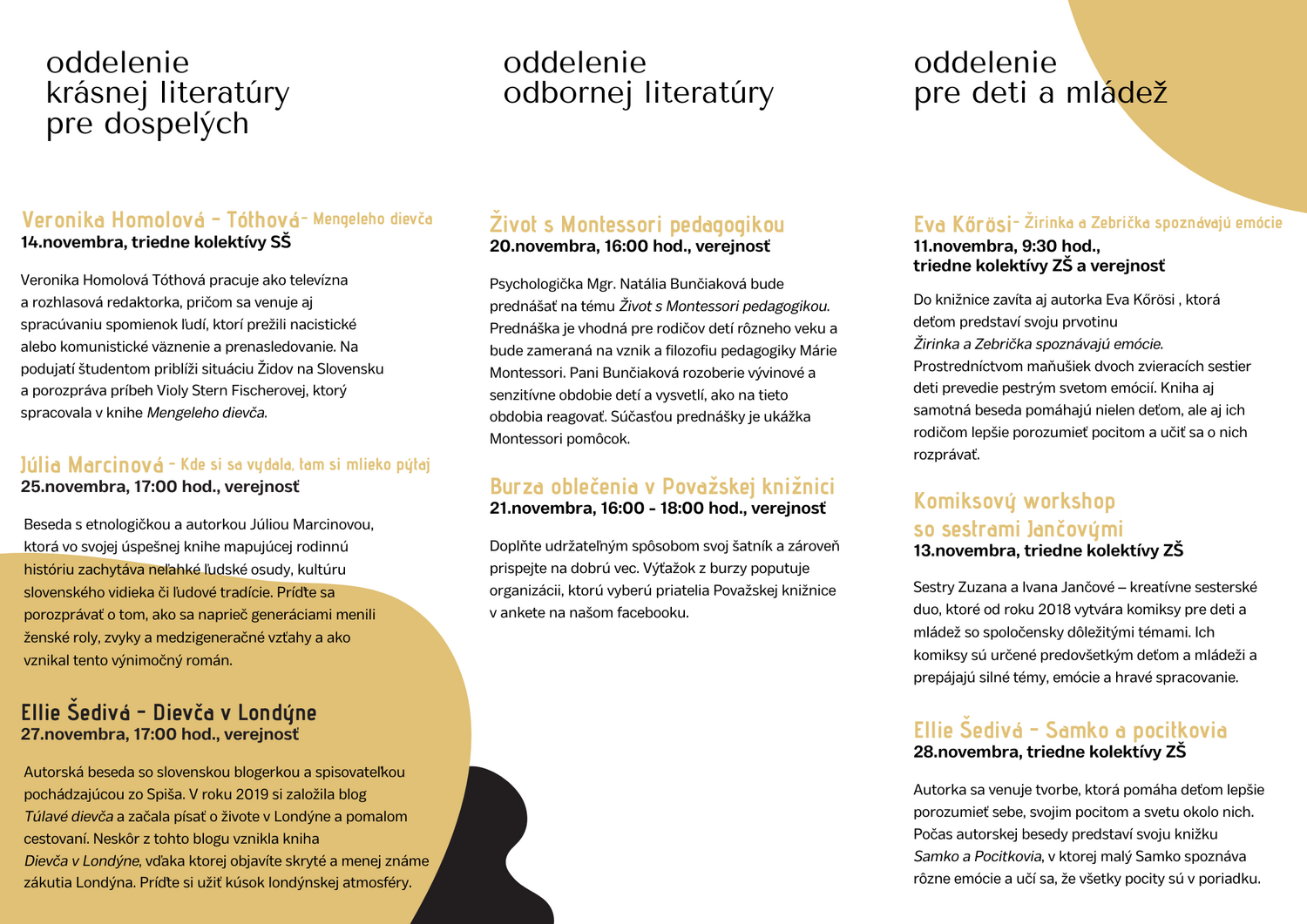 November v Považskej knižnici
