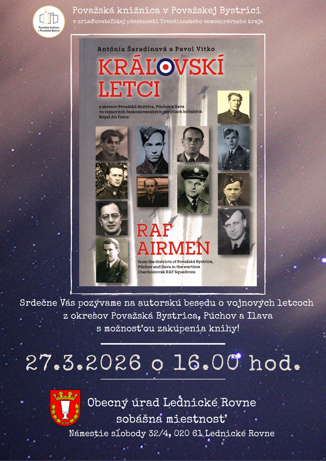 KRÁĽOVSKÍ LETCI - autorská beseda