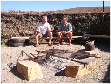 Na farme Davida Luscombe v Moordenaars Karoo,                   Western Cape, Južná Afrika  