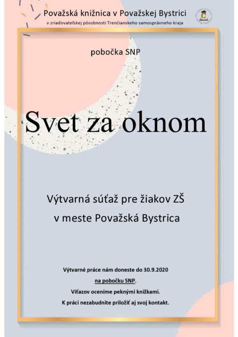 Vyhodnotenie výtvarnej súťaže SVET ZA OKNOM