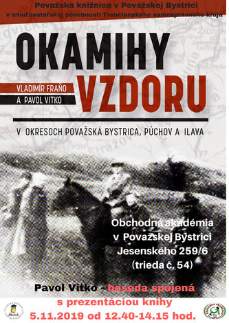 Stretnutie s autorom knihy okamihy vzdoru pavlom vitkom - plagát - P. Vitko - Okamihy vzdoru